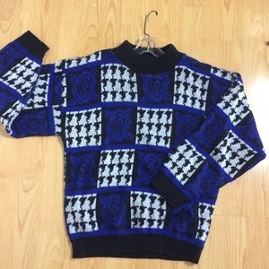 Vintage 80s sweater mock turtleneck rose